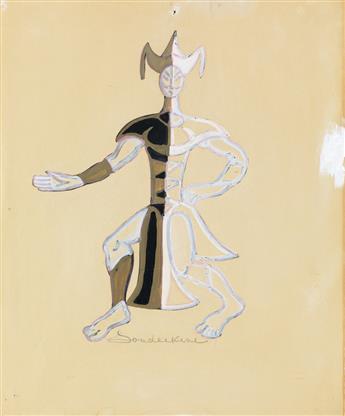 COSTUME / FASHION. Soudeikine, Serge. Group of 3 Costume Designs for The Chinese Nightingale.